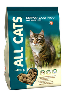 Сухой корм для кошек ALL CATS, полнорационный, мясо, 0,4кг