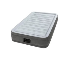 Intex, 67766, Надувная кровать Comfort-Plush 99х191х33см, встроенный насос 220V
