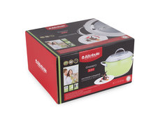 Кастрюля с крышкой GREENERY 20х11см 3,3л Attribute