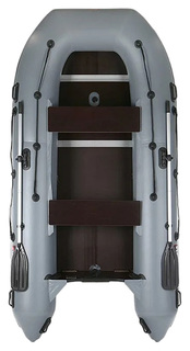Лодка для рыбалки Хантер Hunterboat 335 серая