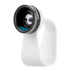 Линза для смартфона MoMax 2 in 1 Universal ClipOn Lens, белый