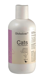 Шампунь для кошек Globalvet с пантенолом и Алоэ Вера, 250мл