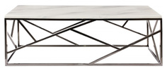 Журнальный стол Garda Decor 60х120х40 см, серебристый