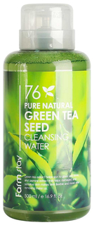 Очищающая вода Farm Stay Pure Cleansing Water Natural Green Tea Seed 500 мл