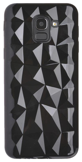 Чехол-крышка SkinBox Diamond для Samsung Galaxy J6 2018, черный