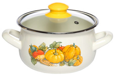 Кастрюля Interos 15204 2,1 л Белый, желтый Интерос