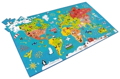 Indigo Пазл из картона Карта мира PUZZLE 150pcs - WORLD MAP, 6181076