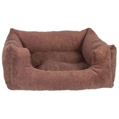 Лежак PRIDE прямоугольный с высоким бортиком Резот шоколад 60 х 50 см