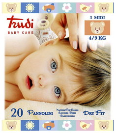 Подгузники детские для новорожденных Trudi Midi