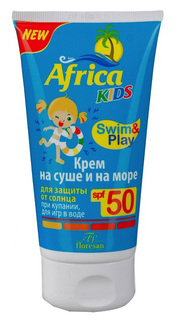Крем для защиты от солнца Floresan Africa Kids на суше и на море SPF 50 150 мл