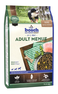 Сухой корм для собак Bosch Adult Menue, для активных, домашняя птица, 3кг