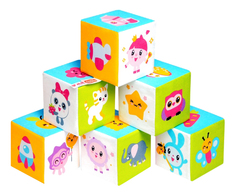 Кубики мягкие Предметики Малышарики Мякиши Р92434