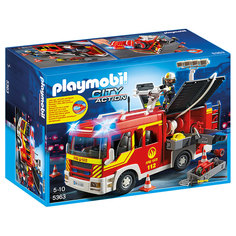Пожарная служба: пожарная машина со светом и звуком Playmobil