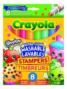 Фломастеры штампики шопкинс 8 штук Crayola