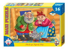 Настольная игра пазл макси ДЕСЯТОЕ КОРОЛЕВСТВО Сказка про курочку Рябу