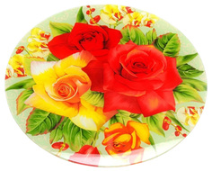 Тортовница Loraine Розы 26629-5 Желтый, зеленый, красный