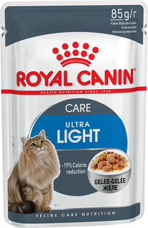 Влажный корм для кошек ROYAL CANIN Ultra Light, мясо, 85г