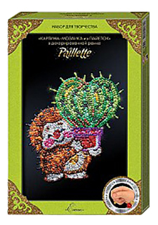 Аппликация из страз, пайеток Danko Toys Мозаика из пайеток - Ежик