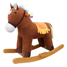 Лошадка-качалка Мультик коричневый 65 см Shantou Gepai 611034