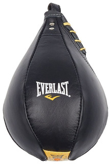 Боксерская груша Everlast Cow Leather черно-желтая