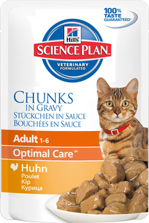 Влажный корм для кошек Hills Science Plan Adult 1-6, курица, 85г