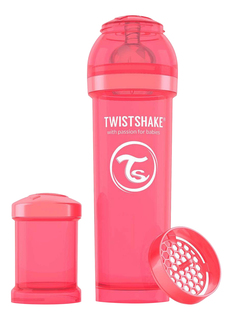 Детская бутылочка Twistshake Антиколиковая 330 мл персиковая