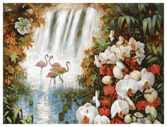 Раскраски по номерам Белоснежка Райский сад 40х30 см