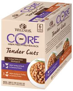 Влажный корм для кошек Wellness CORE Tender Cuts, индейка, 6шт, 85г