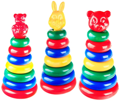 Пирамидка Строим вместе Мультик 43см 5093