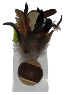 Игрушка для кошек Nems Мяч с перьями и мышкой 5 см