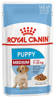 Влажный корм для собак ROYAL CANIN Medium Puppy, мясо, 140г