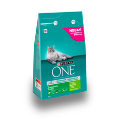 Сухой корм для кошек ONE, для домашних, индейка, 3кг