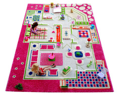 Детский игровой 3D-ковер IVI Домик розовый 100 х 150 см