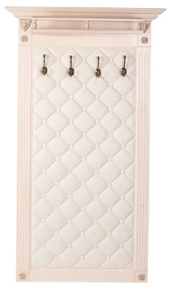 Вешалка настенная Мебелик Сильвия Н3 Экокожа Молочный