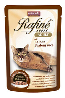 Влажный корм для кошек Animonda Rafine Soupe Adult, телятина, индейка, 100г