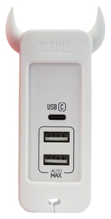 Сетевое зарядное устройство MoMax U.Bull 3 USB 5,4A White