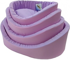 Лежак с бортиком Бобровый Дворик для животных (49 х 38 х 16 см, Сиреневый)
