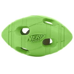 Игрушка Nerf Мяч для регби светящийся для собак (10 см, Красный желтый)