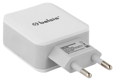 Сетевое зарядное устройство Belsis BS1403 3 USB 1A White