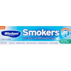 Зубная паста Wisdom Smokers для тщательной очистки эмали от налета 50мл