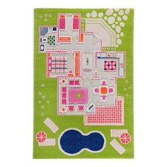 Детский игровой 3D-ковер Домик, зеленый, 134 х 200 см IVI