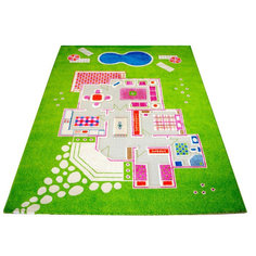 Детский игровой 3D-ковер Домик, зеленый, 160 х 230 см IVI