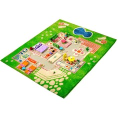 Детский игровой 3D-ковер Домик, зеленый, 80 х 100 см IVI