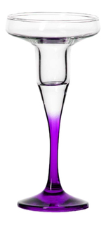 Подсвечник ЭНЖОЙ ПЕПЛ 170 мм (ножка фиолетовая) Pasabahce
