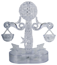 Объемные 3D-пазлы Crystal Puzzle знаки зодиака Весы светится 42 элемента, в асс.