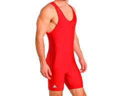 Трико борцовское Adidas детское Wrestling Solid Singlet красное YM 140 см