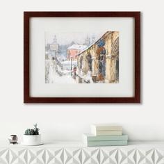 Картина Заснеженный город, 1923, 47х60см, Картины в Квартиру