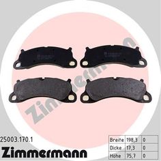 Комплект тормозных колодок, дисковый тормоз ZIMMERMANN 25003.170.1