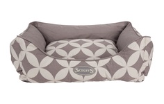 Лежак для собак с бортиками SCRUFFS "Florence", 90 х 70 х 20 см, серый