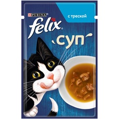Влажный корм для кошек Felix Суп, рыба, 48г